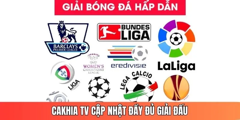 Những giải đấu đáng chú ý đều được cập nhật lịch trình tại cakhia tv